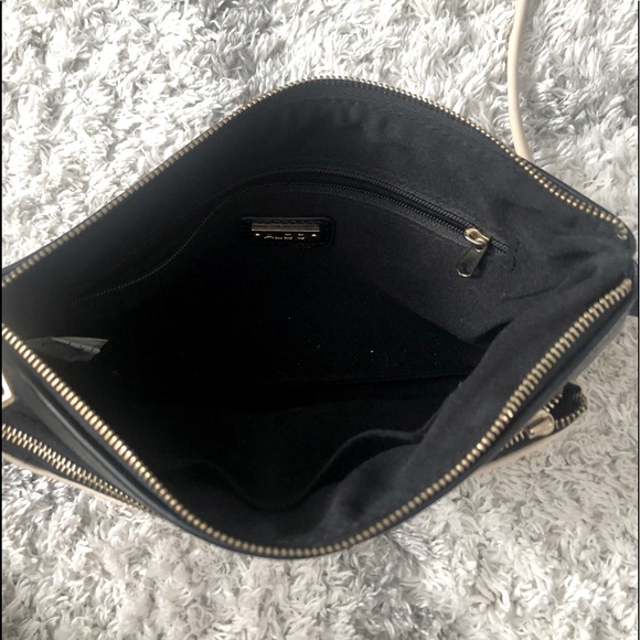 Aldo Black and Cream Crossbody Bag - Picture 3 of 6